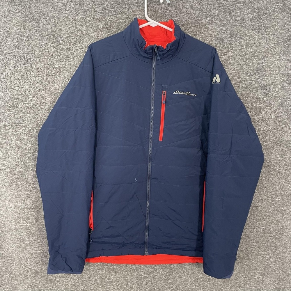 Eddie Bauer First Ascent Jacket Mens XL‎ Blue Red Reversible Insulated Atom